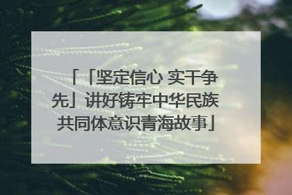 「坚定信心 实干争先」讲好铸牢中华民族共同体意识青海故事