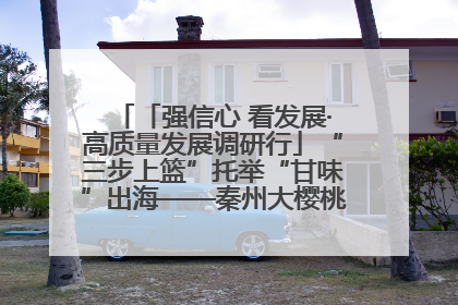 「强信心 看发展·高质量发展调研行」“三步上篮”托举“甘味”出海——秦州大樱桃高质量发展动作分解