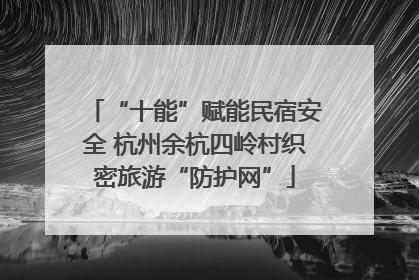 “十能”赋能民宿安全 杭州余杭四岭村织密旅游“防护网”