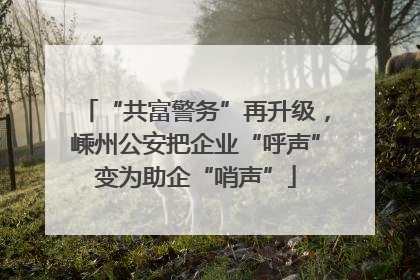 “共富警务”再升级，嵊州公安把企业“呼声”变为助企“哨声”