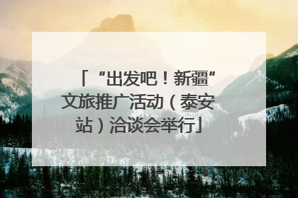 “出发吧！新疆”文旅推广活动（泰安站）洽谈会举行