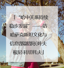 “哈中关系持续稳步发展”——访哈萨克斯坦文化与信息部副部长叶夫根尼·科切托夫