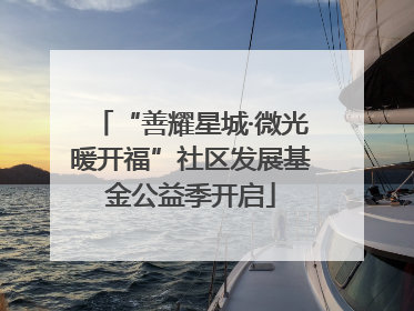 “善耀星城·微光暖开福”社区发展基金公益季开启