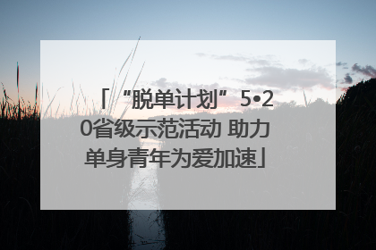 “脱单计划”5•20省级示范活动 助力单身青年为爱加速