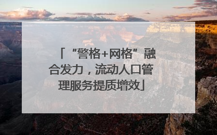 “警格+网格”融合发力，流动人口管理服务提质增效