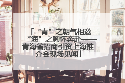 “青”之朝气相邀 “海”之胸怀奔赴——青海省招商引资上海推介会现场见闻