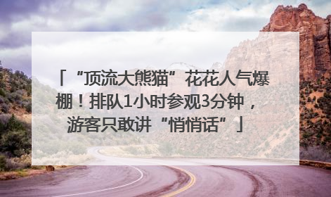 “顶流大熊猫”花花人气爆棚！排队1小时参观3分钟，游客只敢讲“悄悄话”