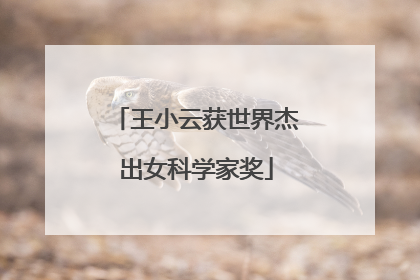 王小云获世界杰出女科学家奖