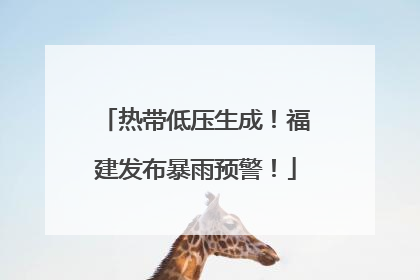 热带低压生成！福建发布暴雨预警！