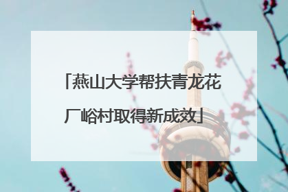 燕山大学帮扶青龙花厂峪村取得新成效