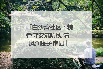 白沙湾社区：粽香守安筑防线 清风润廉护家园