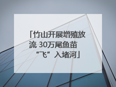 竹山开展增殖放流 30万尾鱼苗“飞”入堵河