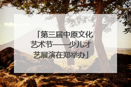 第三届中原文化艺术节——少儿才艺展演在郑举办