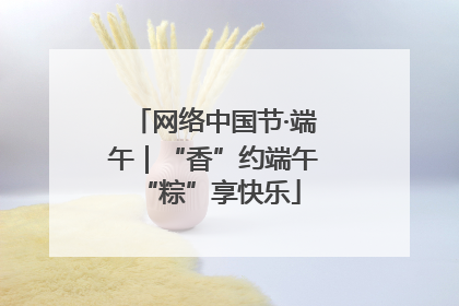 网络中国节·端午｜“香”约端午 “粽”享快乐