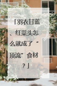 羽衣甘蓝、红菜头怎么就成了“顶流”食材？
