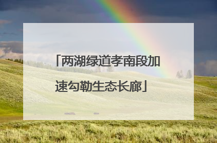 两湖绿道孝南段加速勾勒生态长廊