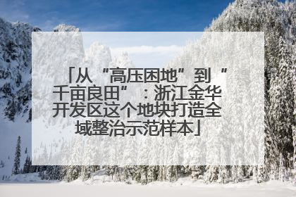 从“高压困地”到“千亩良田”：浙江金华开发区这个地块打造全域整治示范样本