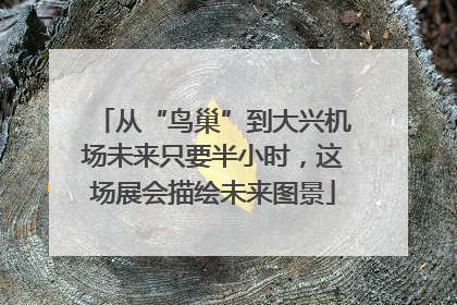 从“鸟巢”到大兴机场未来只要半小时，这场展会描绘未来图景
