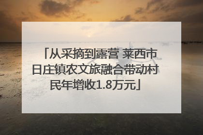从采摘到露营 莱西市日庄镇农文旅融合带动村民年增收1.8万元