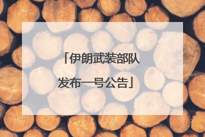 伊朗武装部队发布一号公告