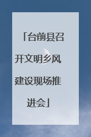 台前县召开文明乡风建设现场推进会