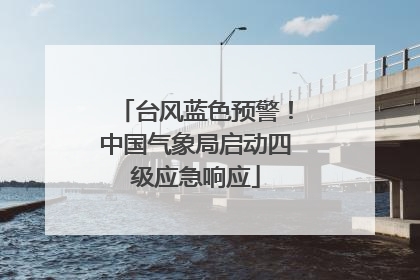 台风蓝色预警！中国气象局启动四级应急响应