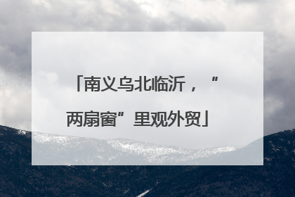 南义乌北临沂，“两扇窗”里观外贸