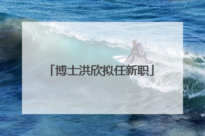 博士洪欣拟任新职