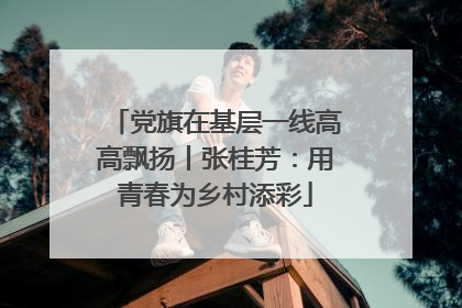 党旗在基层一线高高飘扬丨张桂芳：用青春为乡村添彩