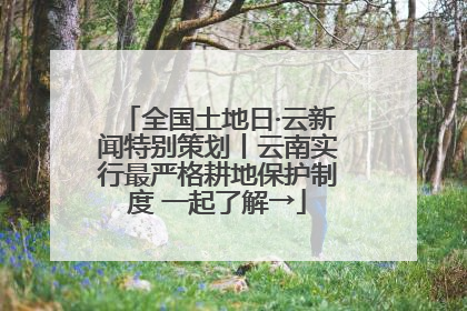 全国土地日·云新闻特别策划丨云南实行最严格耕地保护制度 一起了解→
