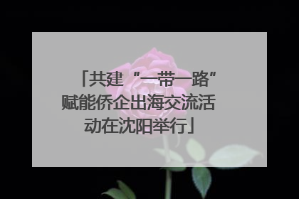 共建“一带一路”赋能侨企出海交流活动在沈阳举行