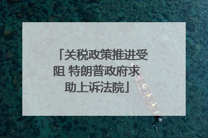 关税政策推进受阻 特朗普政府求助上诉法院