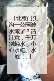 北京门头沟一公园被水淹了？请注意：千万别趟水，小心水蛇、水蛭……
