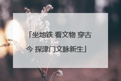 坐地铁 看文物 穿古今 探津门文脉新生