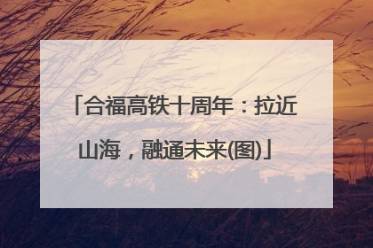 合福高铁十周年：拉近山海，融通未来(图)