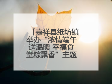 嘉祥县纸坊镇举办“浓情端午送温暖 幸福食堂粽飘香”主题文明实践活动