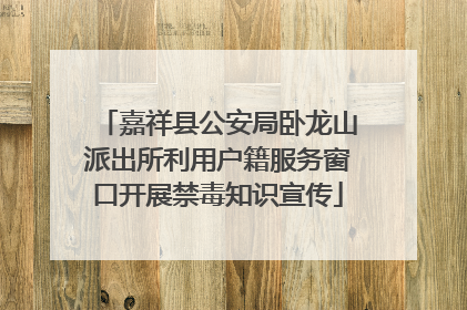 嘉祥县公安局卧龙山派出所利用户籍服务窗口开展禁毒知识宣传