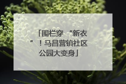 围栏穿 “新衣”！马昌营镇社区公园大变身