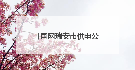 国网瑞安市供电公司：自主实施强业务 电网建设提质效