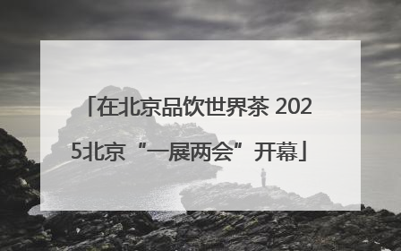 在北京品饮世界茶 2025北京“一展两会”开幕