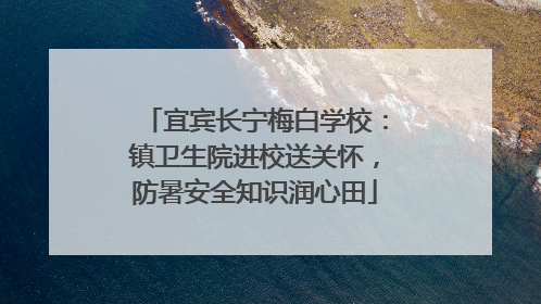 宜宾长宁梅白学校：镇卫生院进校送关怀，防暑安全知识润心田