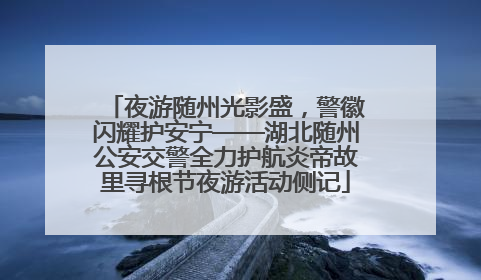 夜游随州光影盛，警徽闪耀护安宁——湖北随州公安交警全力护航炎帝故里寻根节夜游活动侧记
