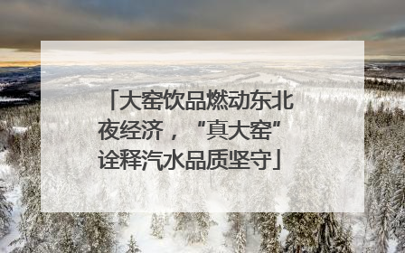 大窑饮品燃动东北夜经济，“真大窑”诠释汽水品质坚守