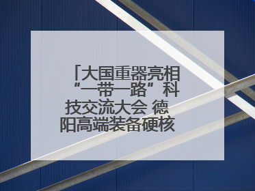 大国重器亮相“一带一路”科技交流大会 德阳高端装备硬核成果彰显实力