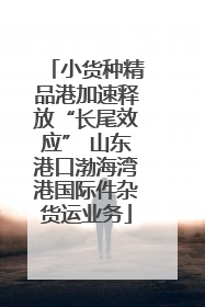小货种精品港加速释放“长尾效应” 山东港口渤海湾港国际件杂货运业务