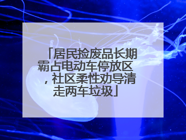 居民捡废品长期霸占电动车停放区，社区柔性劝导清走两车垃圾