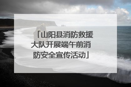 山阳县消防救援大队开展端午前消防安全宣传活动