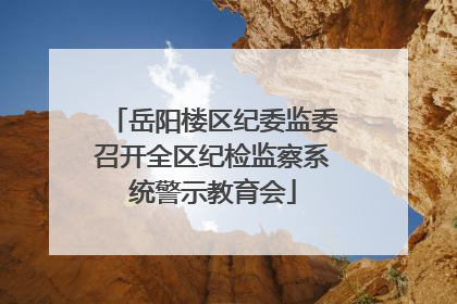 岳阳楼区纪委监委召开全区纪检监察系统警示教育会