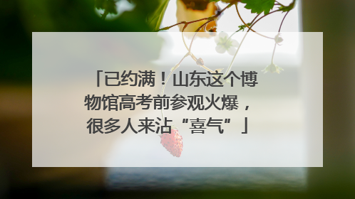 已约满！山东这个博物馆高考前参观火爆，很多人来沾“喜气”