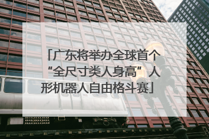 广东将举办全球首个“全尺寸类人身高”人形机器人自由格斗赛